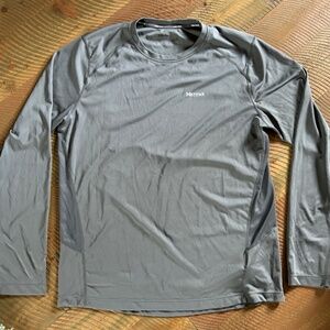 Marmot Windridge Longsleeve T-Shirt Base Layer Mens Size XL Charcoal Logo Shirt
